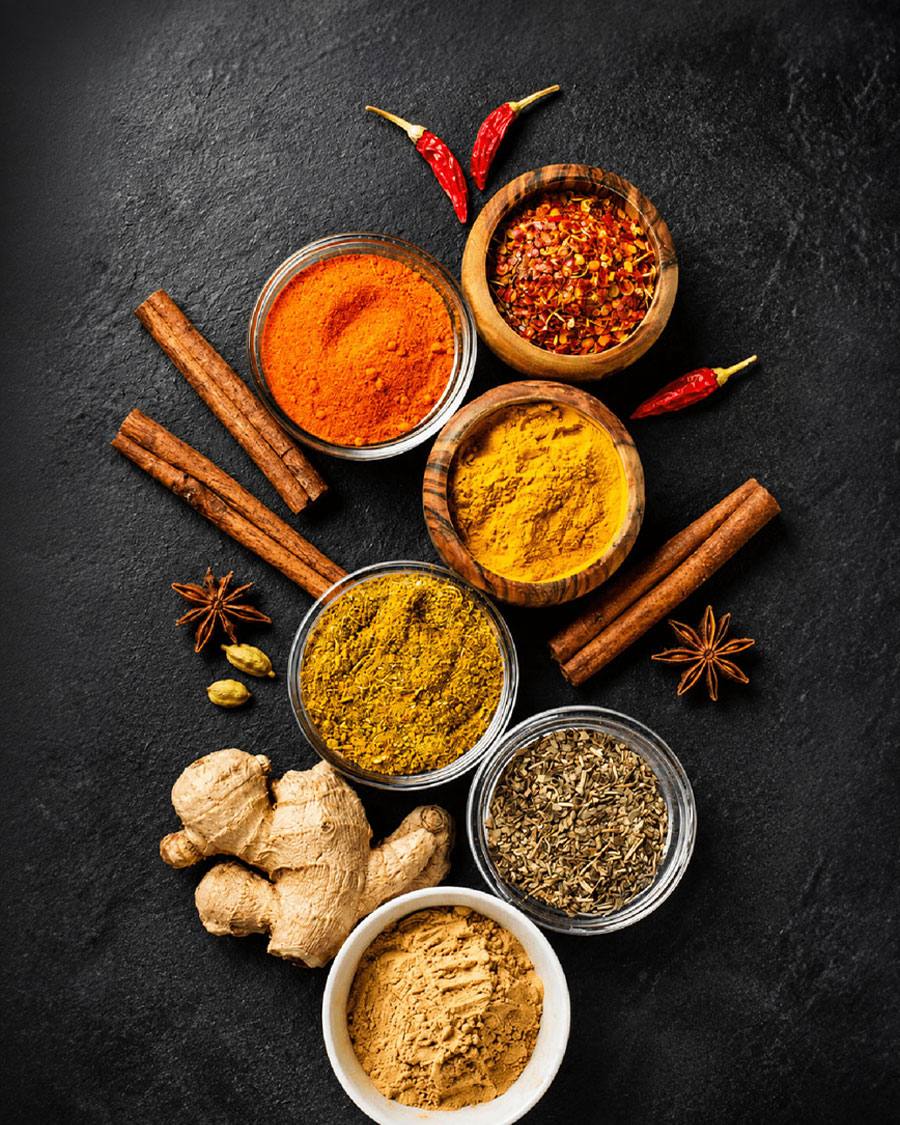 Whole spices and ground powders